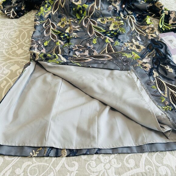 JS Collections Dress Women 8 Multicolored Floral Embroidery Sequin Formal NWT - Picture 16 of 16